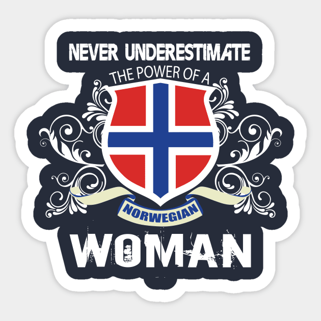 NEVER UNDERESTIMATE THE POWER OF A NORWEGIAN WOMAN Sticker by savy